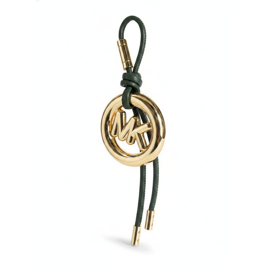 Michael Kors MK Logo Gold Keychain Charm Green, Women