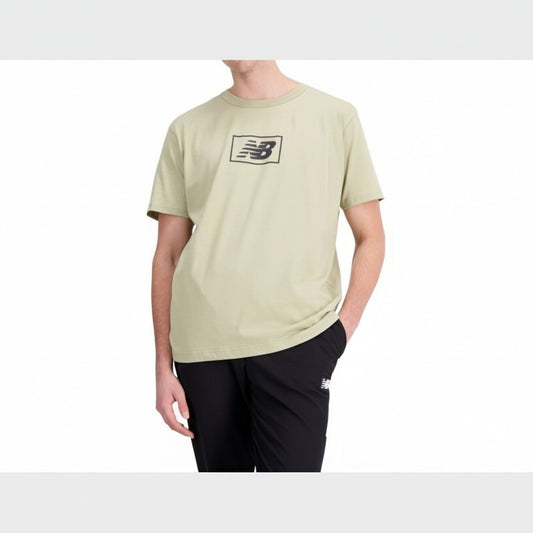 New Balance Essentials Logo T-Shirt - FATIGUE GREEN (361) (MT33512FUG-GREEN) Men