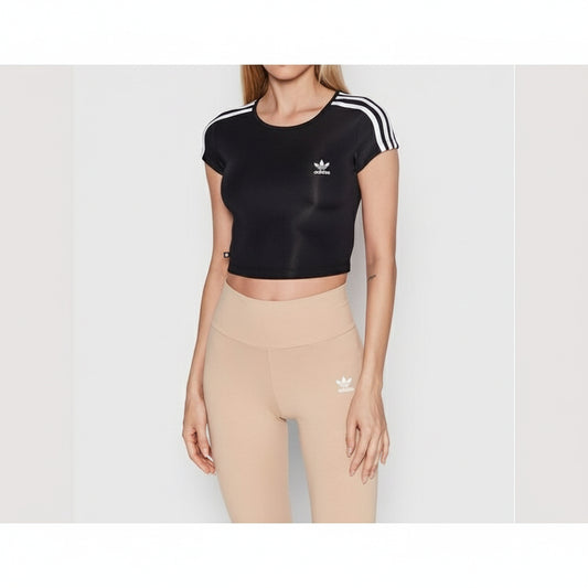 Adidas Denim CROPPED TEE (HM4710-BLACK) Women