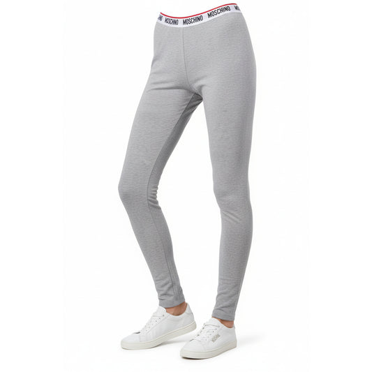 Moschino Grey Logo Waistband Leggings (A68854410-0489) Women