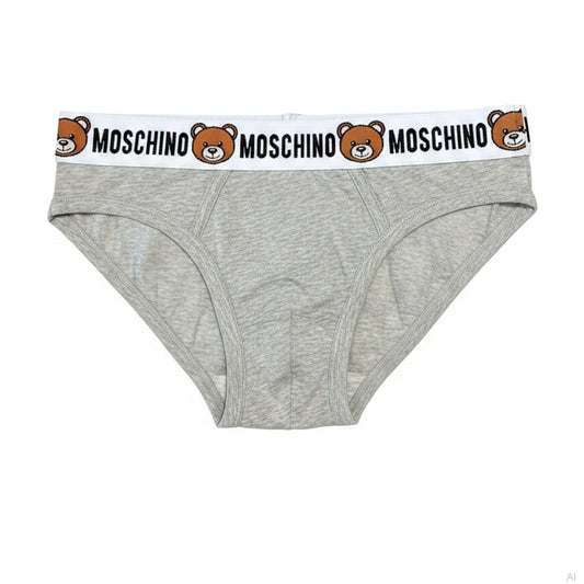Moschino Teddy Bear Logo Brief Grey, Men
