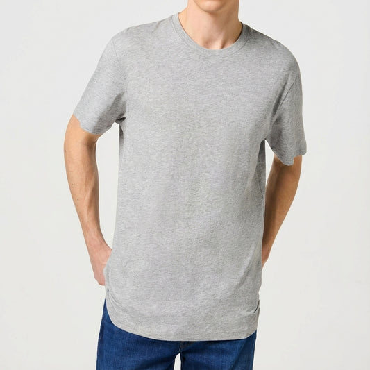Wrangler Classic Crew Neck Tee Grey Melange, Men