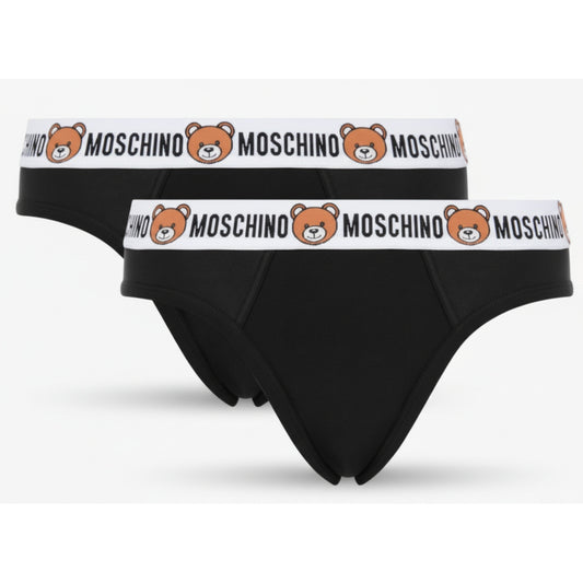 Moschino Teddy Bear Logo Brief Black 2-Pack (A13854402-0555) Women