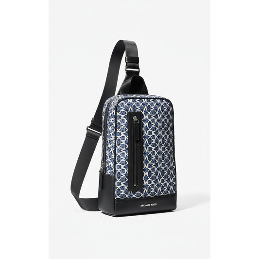 Michael Kors Lautner Monogram Sling Bag Black (37T5LLAC2V-BLACK) Women