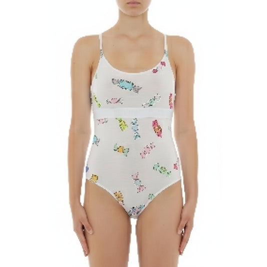 Moschino Floral Print Bodysuit White (A11074412-1001) Women