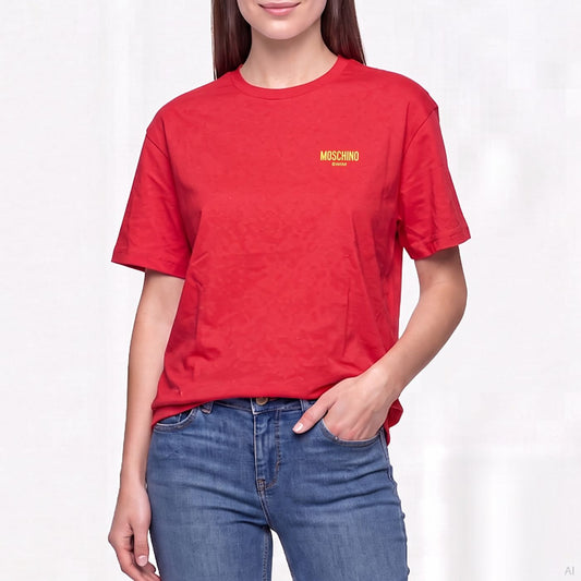 Moschino Swim Logo Red T-shirt Women (A07129411-0215), Women