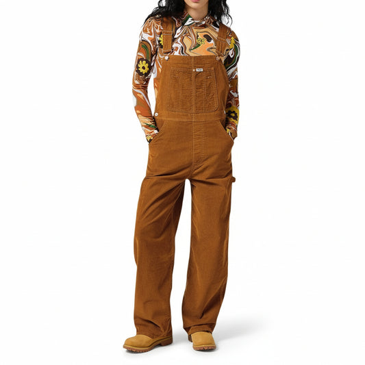 Wrangler Corduroy Bib Overalls Brown, Women