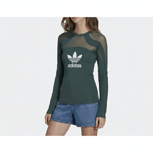Adidas Long Sleeve T-shirts T-Shirt L/S (II6113-GREEN) Women