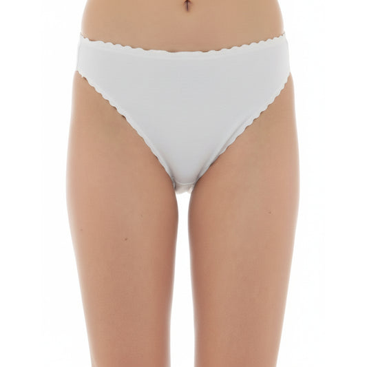 Moschino Scalloped Edge Bikini Bottom White (A59284901-0001) Women