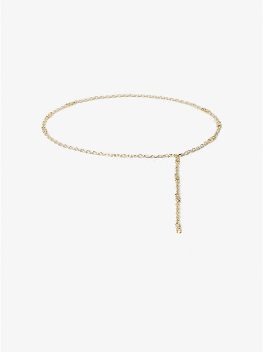 Michael Kors Pavé Logo Chain Belt Silver, Women