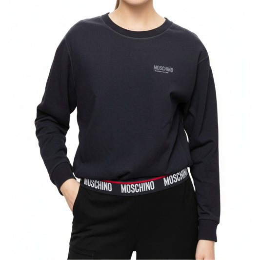 Moschino Black Crewneck Long Sleeve Sweatshirt (A17854409-0555) Women