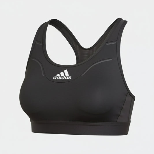 Adidas Racerback Sports Bra Black (H11344-BLACK_WHITE) Women