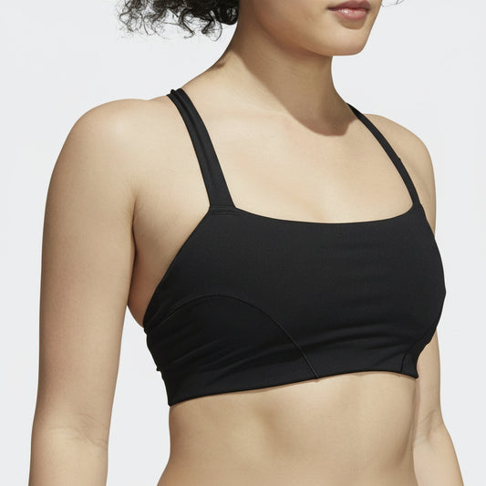 Adidas Bra LS YOGA BRA (H56330-BLACK_WHITE) Women
