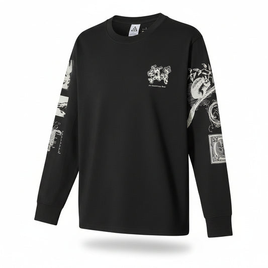 Nike Graphic Print Longsleeve Black (DJ5802-010), Men