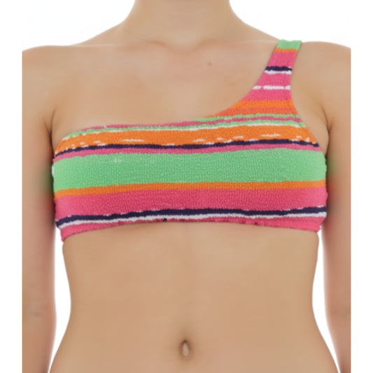 Moschino One Shoulder Striped Bikini Top Multicolor (A57419427-1888) Women