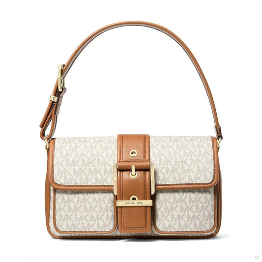Michael Kors Colby Logo Shoulder Bag Vanilla Acorn, Women
