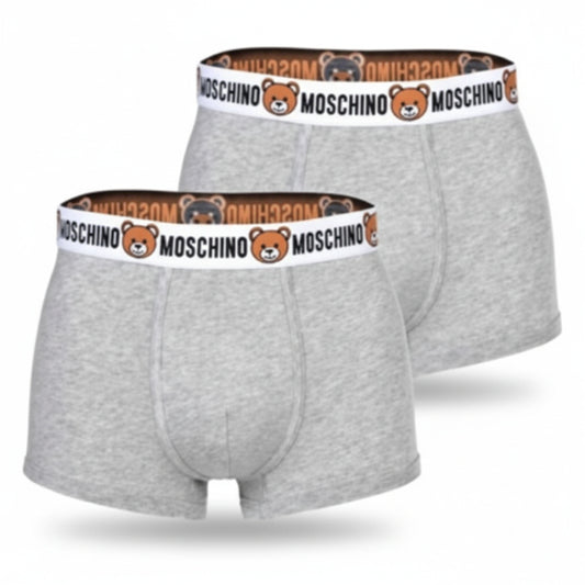 Moschino Teddy Bear Logo Boxer Briefs Grey, Men