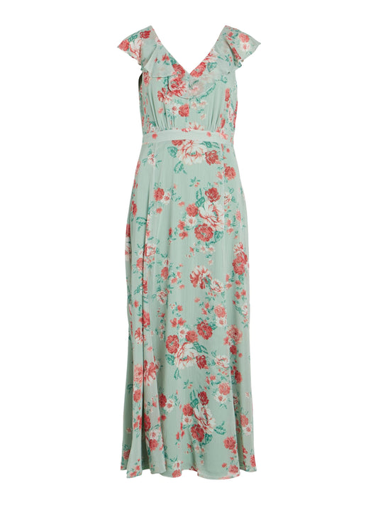 Vila VIRILLA V-NECK FRILL ANKLE DRESS/DC/SU (9099409) Women