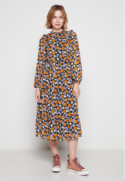 ONLY ONLSIA L/S MIDI DRESS PTM Multi-coloured (ZZO1T1K50-Q00) Women