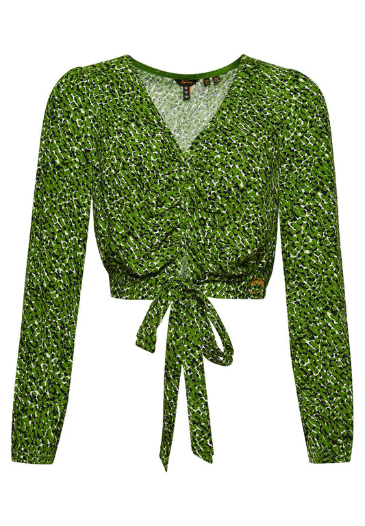 SUPERDRY Vintage Tie Front Top Women