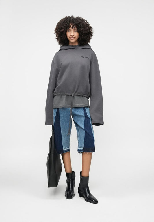 Karl Lagerfeld Jeans Klj Oversized Crop Hoodie Magnet (B1W200452IE) Women