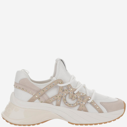 ARIEL 28 - SNEAKER STRETCH SPREADING/COW SUEDE/STUDS WHITE Women