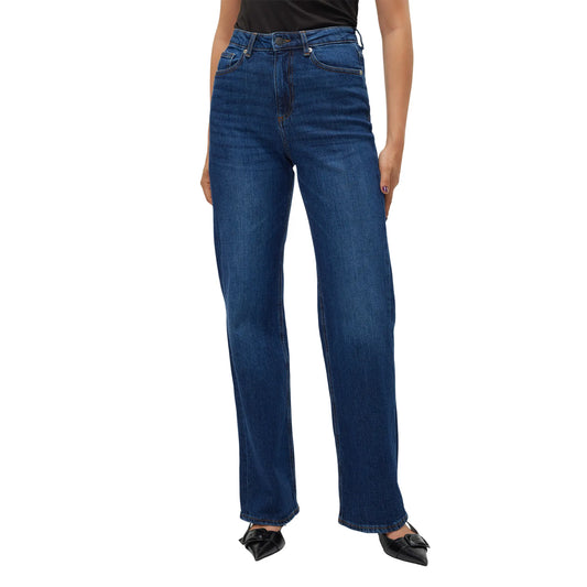 Vero Moda Tessa High Rise Wide Jeans (10311180-DARKBLUEDEN) Women