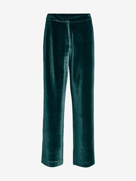 Vila Velvet Trousers Vicam Green (14090213-3939352) Women