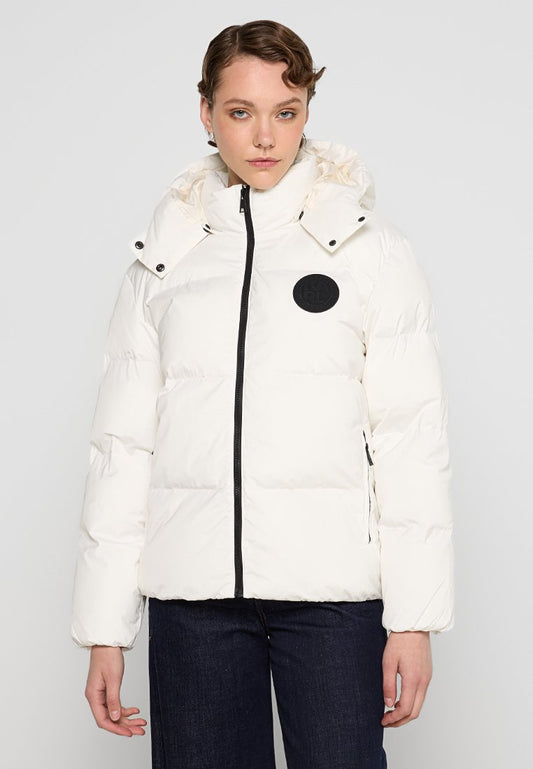 KARL LAGERFELD PUFFER W/DETACHABLE HOOD Off-White (ZZO2Q1620-A00) Women