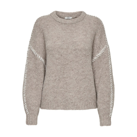 JDY Zoey Life Stitch Knit Sweater (15336758-CHATEAUGRAY) Women