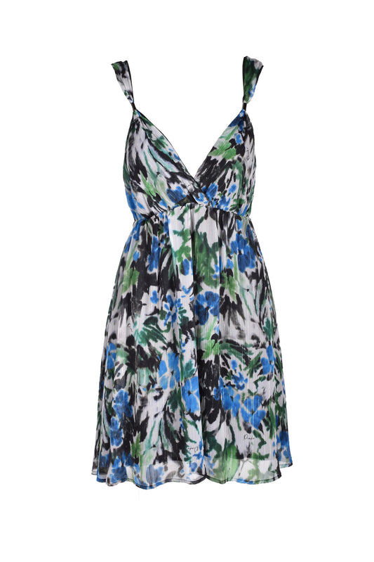 PINKO women's dress GREEN/LIGHT BLUE (224764-1240) Women
