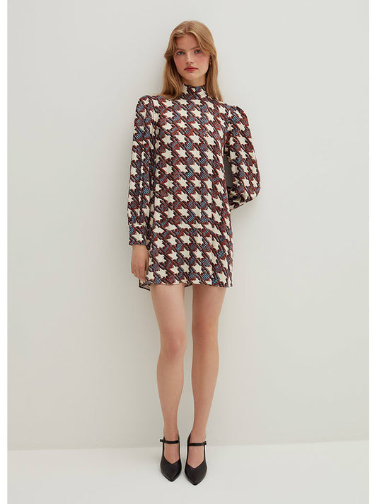 STEFANEL Dress Black / Red / Light Blue Women