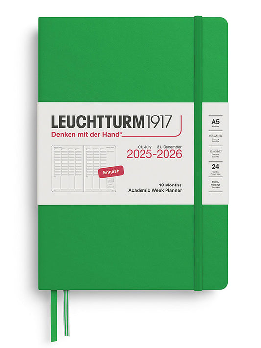 LEUCHTTURM1917 Academic Weekly Planner Green A5 Unisex