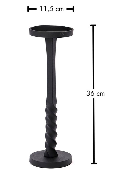 FYNCH-HATTON Candlestick "Kobe" Black (H)36 x Ø 11,5 cm Unisex