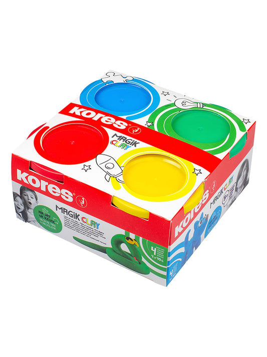 Kores Modelling Clay "Magik Clay" Multicolour 4x 40 g - from 3 years Unisex