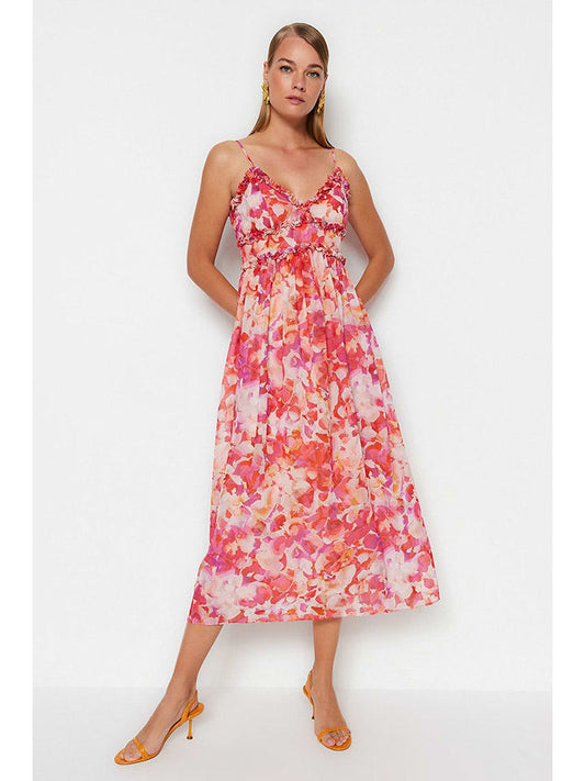 trendyol Dress Coral / Cream Women
