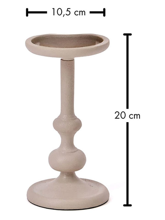 FYNCH-HATTON Candlestick "Kobe" Beige (H)20 x Ø 10,5 cm Unisex