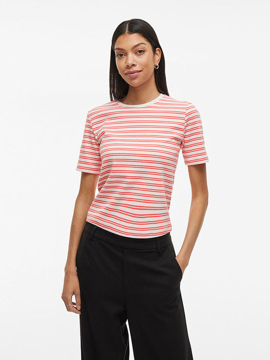 Vila Shirt "Ola" White / Red Women