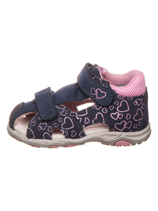 Lurchi Leather Sandals "Jemima" Navy / Pink Kids
