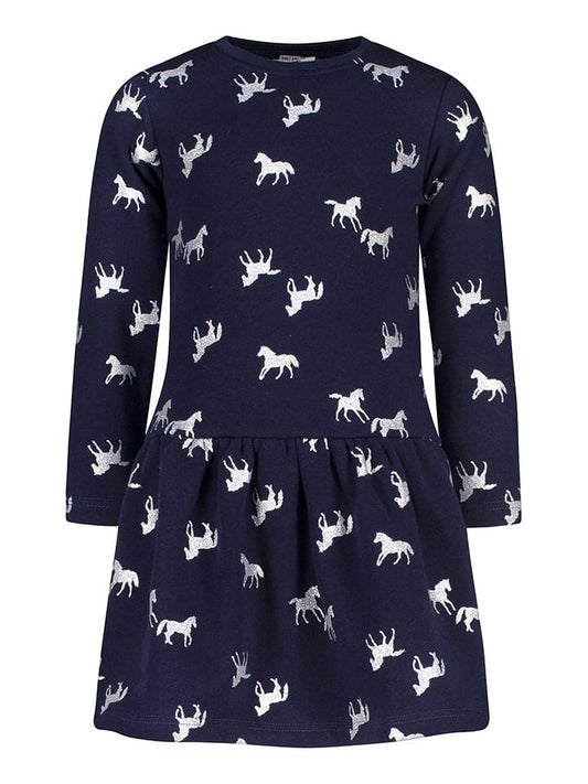 Salt and Pepper Thermal Dress Navy Kids