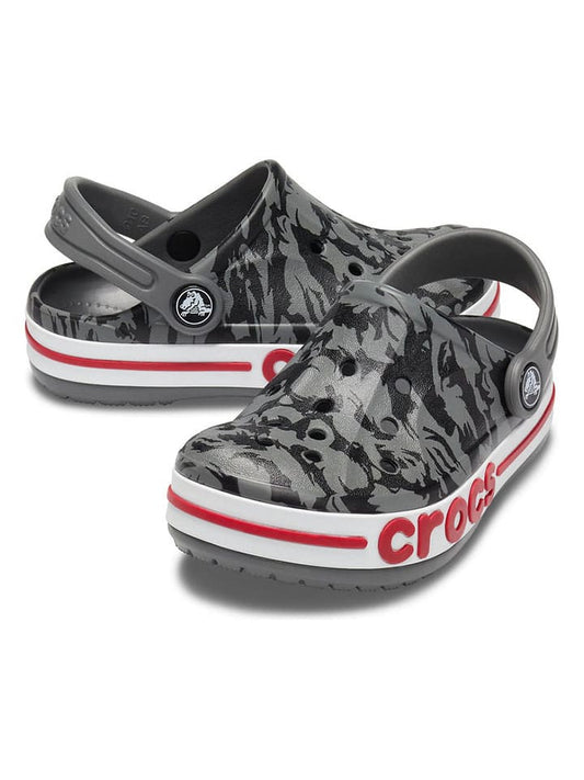 Crocs "Bayaband Seasonal Printed" Grey / Black / Red Kids