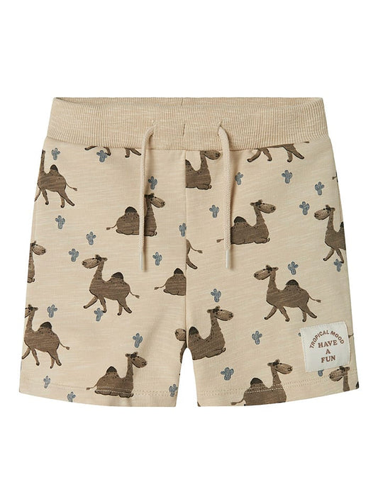 name it Sweat Shorts "Jano" Beige / Light Brown Kids