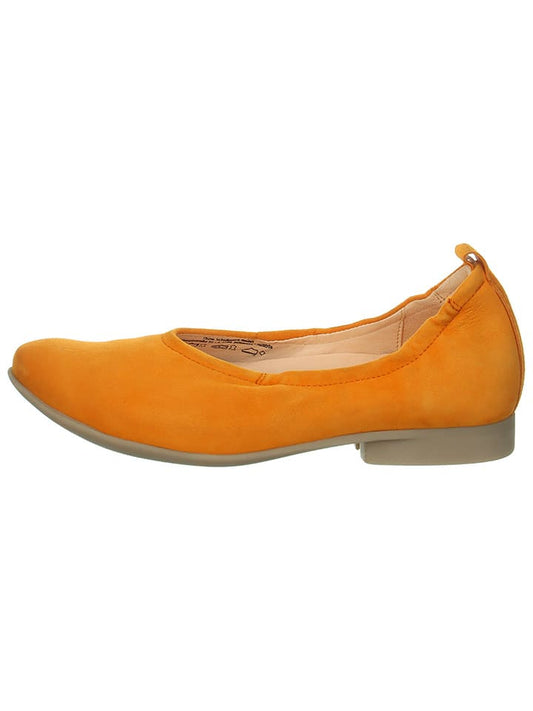 Think! Leather Ballet Flats "Guad2" Orange Women