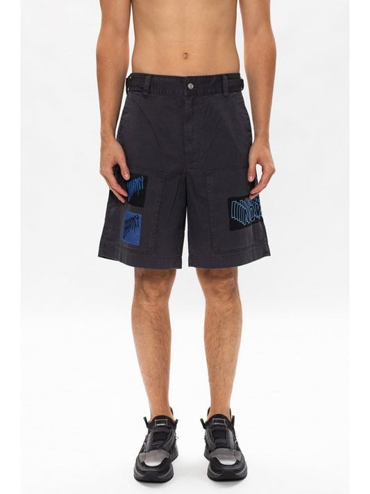 Diesel Clothes Bermuda Shorts Shorts "P-Duga Sho" Anthracite Men