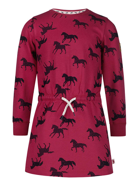 Salt and Pepper Sweat Dress Pink / Navy Kids