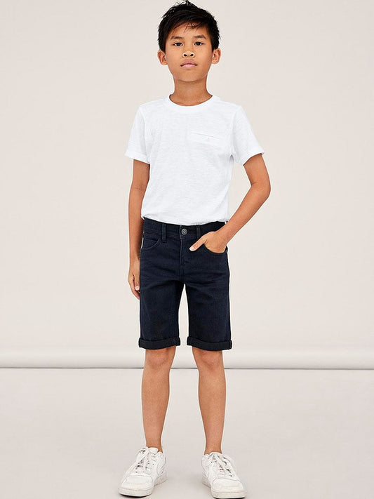 name it Denim Bermuda Shorts Shorts "Silas" Black Kids
