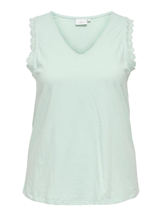 ONLY Carmakoma Top "Lila" Turquoise Women