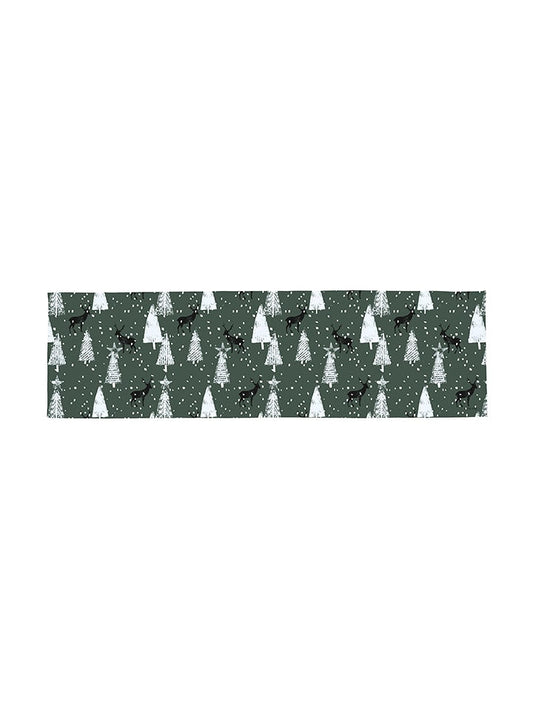 Butter Kings Table Runner "Deer the forest" in Grün / Black / White (L)140 x (W)40 cm Unisex