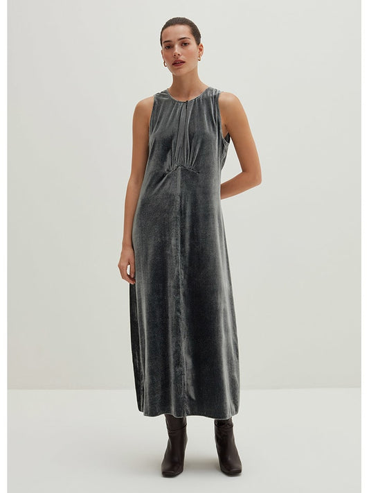 STEFANEL Velvet Dress Anthracite Women