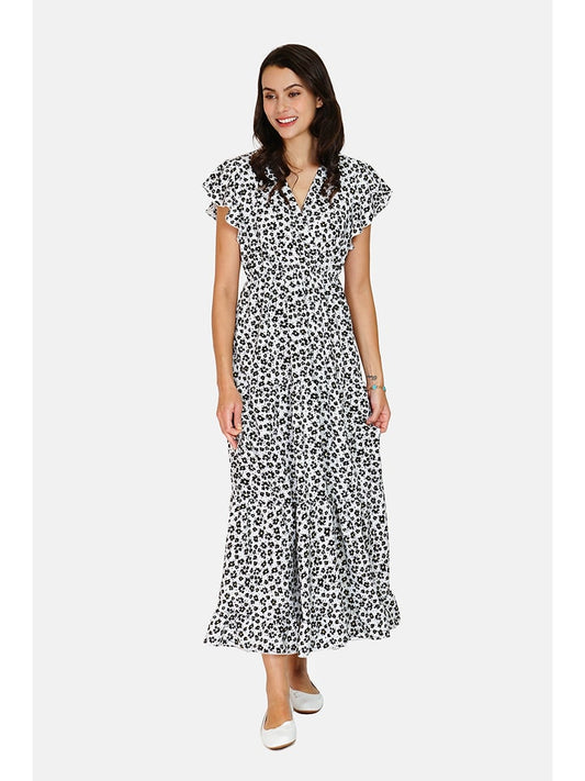 ASSUILI Dress White / Black Women